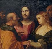 Palma il Vecchio Christ and the Adulteress Spain oil painting artist